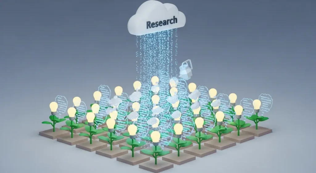 تصویر نشاندهنده پرورش ایده ها است