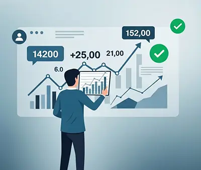 داشبورد نمایش رشد و موفقیت مشتریان در کمپین‌های دیجیتال