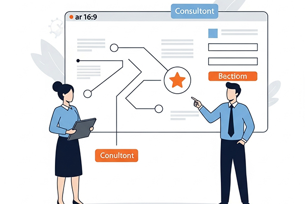 تصویر وکتور مشاوره دیجیتال مارکتینگ و ترسیم نقشه راه سئو و طراحی سایت